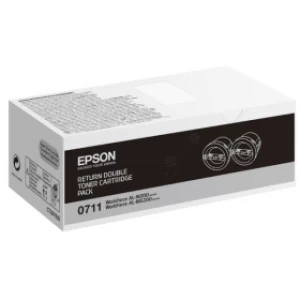 Image of Epson C13S050711 (0710) Black Laser Toner Ink Cartridge