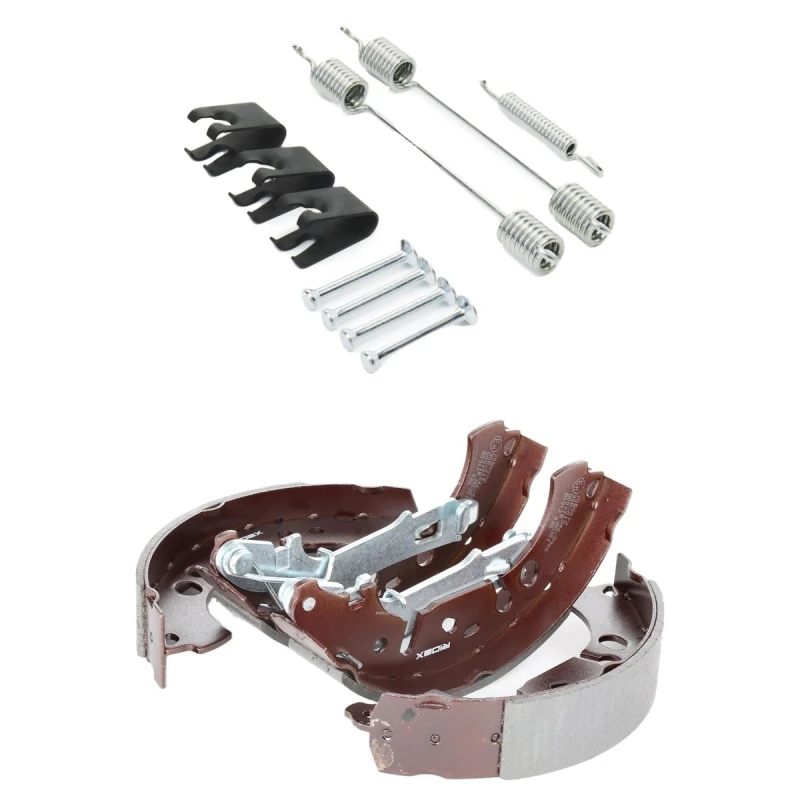 Image of RIDEX 70B1769 Brake Shoes Rear Axle, with accessories Brake Shoe Set (70)