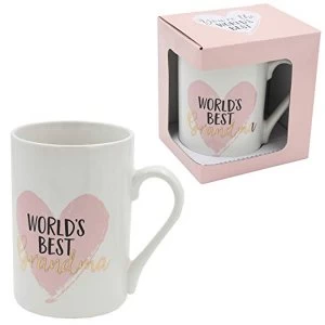 image of World's Best Grandma Stoneware Mug with Gold Foil