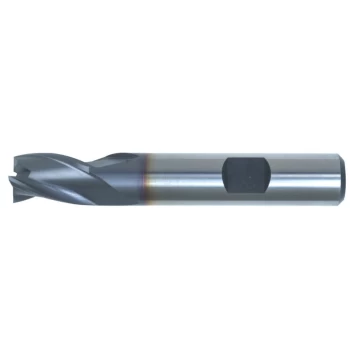 Image of 10.00MM HSS-Co 8% 3 Flute Weldon Shank Short Series Slot Drills - TiCN Coated