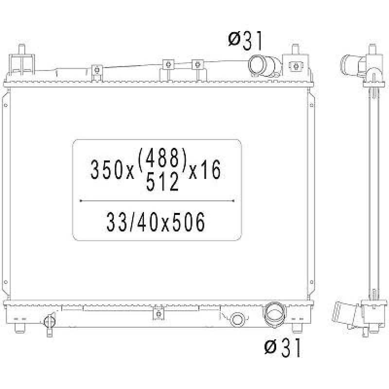 Image of Engine radiator DIEDERICHS DCM3213
