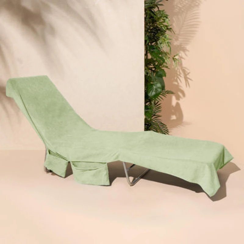 Image of OHS OHS Beach Towel Bag Microfiber Quick Dry Absorbent Bath Large Travel Spa in Pale Green Pale Green One Size Unisex 5027434196630