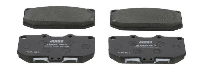 Image of JURID 572252J Brake pad set with acoustic wear warning, without accessories Brake Pad Set,disc brake (402)
