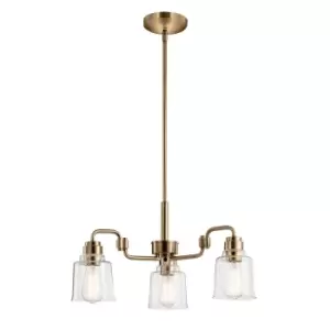 Image of Kichler Aivian Multi Arm Pendant Ceiling Light Weathered Brass