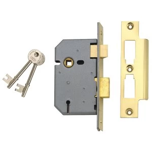 Image of Union 2277 3 Lever Mortice Sashlock Satin Chrome 65mm 2.5" Box