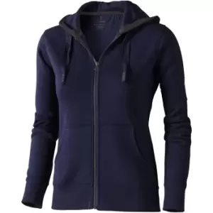 image of Elevate Womens/Ladies Arora Hooded Full Zip Sweater (S) (Navy)