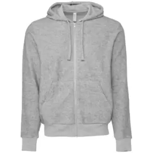 Bella + Canvas Unisex Adult Sueded Full Zip Hoodie (XXL) (Athletic Heather Grey)