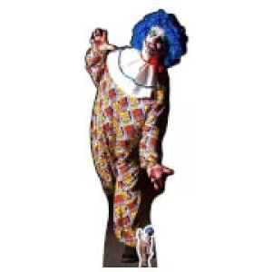 Image of IT IS A VERY Scary Male Clown Lifesize Cardboard Cut Out