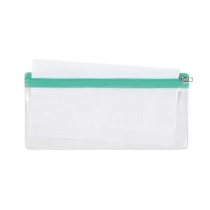 Image of DL Zip Bag 210x145mm Transparent with Zip Colour Astd Pack 5 943327