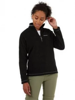 image of Craghoppers Miska Half Zip Fleece Top - Black, Size 8, Women