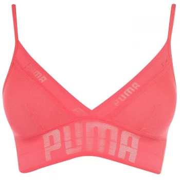 Puma Sheer Triangle Bralette - Red