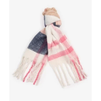 Barbour Isla Tartan Boucle Scarf - Pink PI31