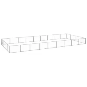 Image of Vidaxl Dog Kennel Silver 36 M Steel