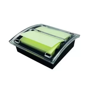 Image of Q-Connect Heavyweight Fanfold Note Dispenser Black 3926100000 KF11398
