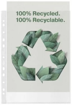 Image of Rexel Pocket Recycled PP 100 Micron A4 PK100 2115704