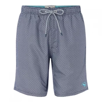 Image of Ted Baker Ted Geo Midi Swim Shorts - Navy