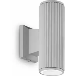 Image of Ideal Lux - base gray wall light 2 bulbs