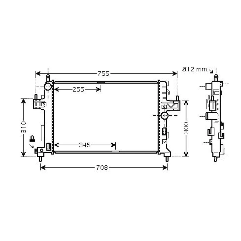 Image of Engine radiator DIEDERICHS DCM2663
