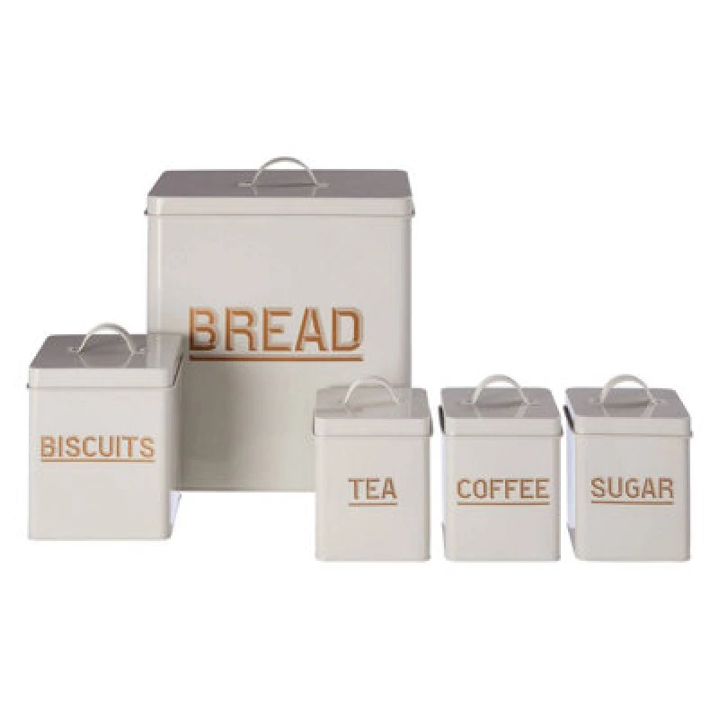 Image of Premier Housewares Maison by Premier Easton 5 Piece Storage Set Grey