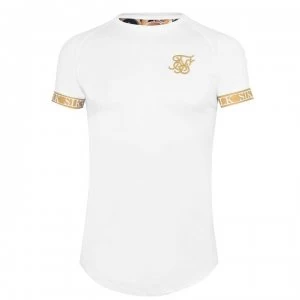 image of SikSilk Short Sleeve Tech T-Shirt - White/Gold