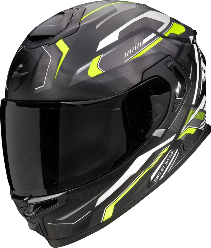 Image of Scorpion EXO-GT SP AIR Augusta Matt Black Grey Neon Yellow Full Face Helmet Size XL