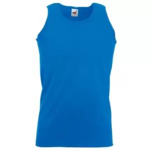 Image of Fruit Of The Loom Mens Athletic Sleeveless Vest / Tank Top (L) (Royal)