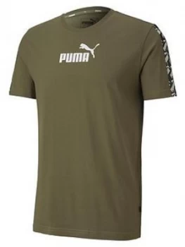 image of Puma Amplified T-Shirt - Khaki , Olive Size M Men