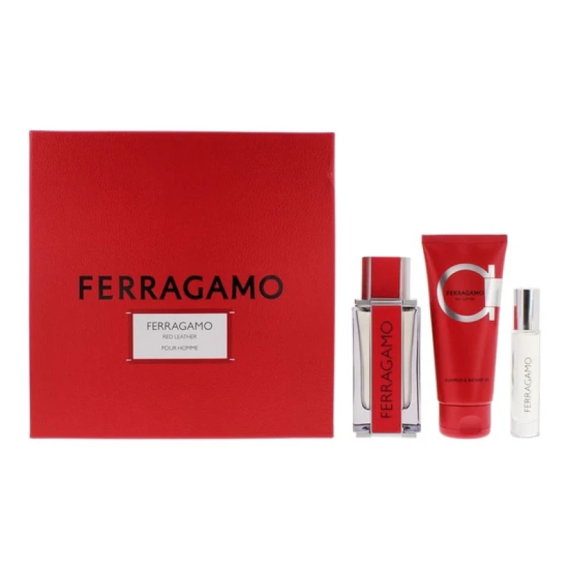 Image of Ferragamo Red Leather Eau de Parfum 100ml Gift Set Misc female