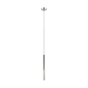 Image of One Integrated LED Pendant Ceiling Light, Chrome, 450lm, 3000K