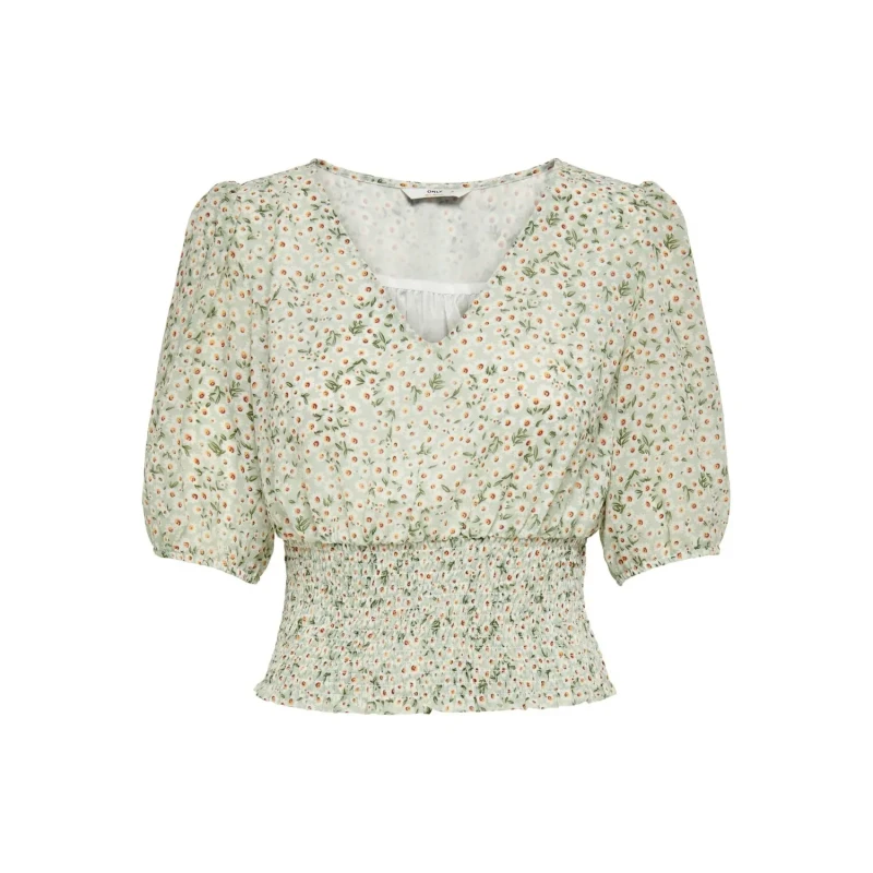 Image of Only Womens T-Shirt Only onlmille mini maria-flower smock Vert Female XS