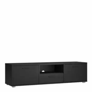 Media TV-unit With 2 Doors + 1 Drawer 147cm Black