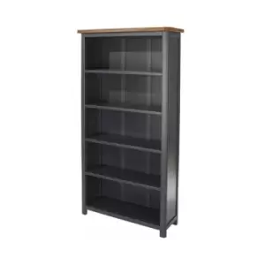 image of Tall Bookcase Luxurious Dark Carbon Finish