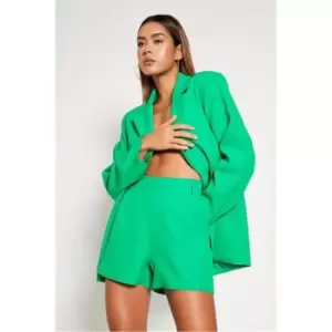 Image of I Saw It First Green Woven Tailored Shorts - Green