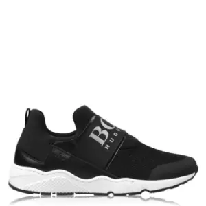 Image of Boss Logo Strap Trainers - Black