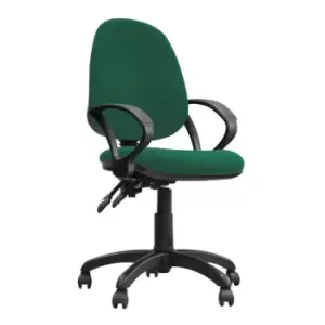 Image of Java 200 A High Back Operator Chair With Arms - Green
