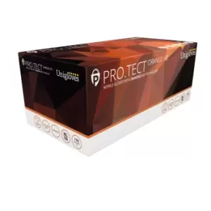 image of ProTect Orange HD Nitrile Gloves - Large Pack of 100 UNICARE GA0054