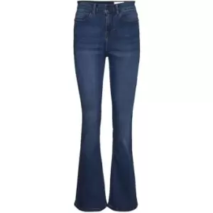Image of Noisy May May High Waist Flare Jeans Ladies - Black