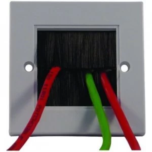 Image of Wickes Single Brush Face Plate White Plastic