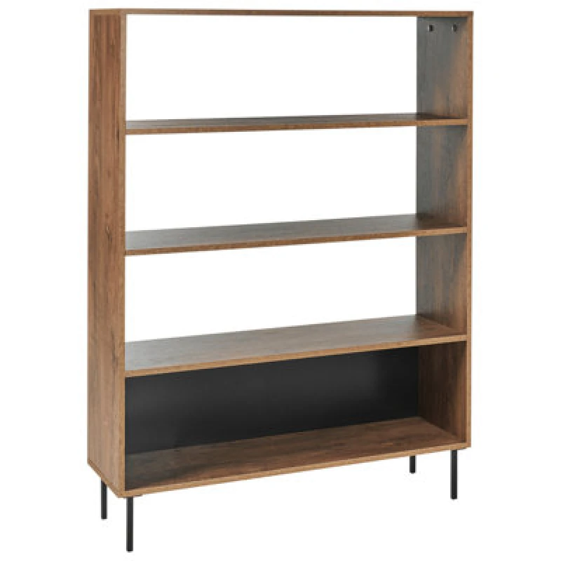 Image of Beliani 4 Tier Bookcase Nanton 140 Cm Dark Brown