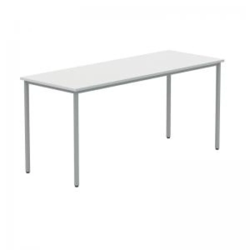 Image of Polaris Rectangular Multipurpose Table 1600x600x730mm Arctic White/Silver KF77899