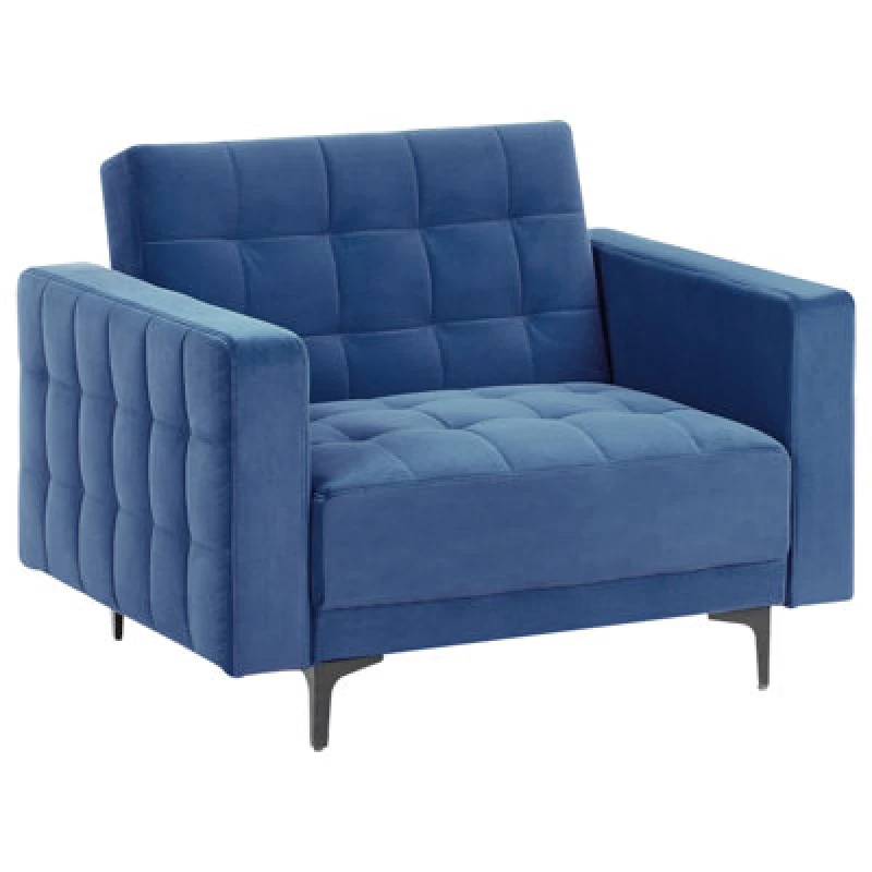 Image of Beliani Armchair Aberdeen Velvet Blue