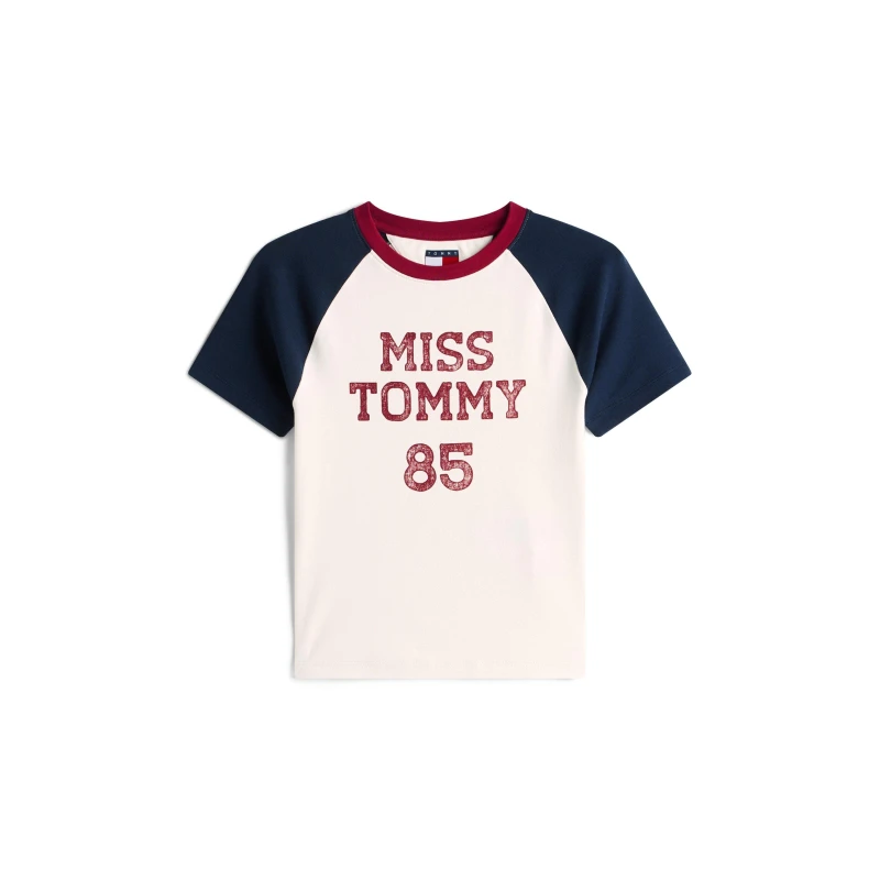 Image of Tommy Jeans Womens Miss T T-Shirt Ancient White female 8 (XS)