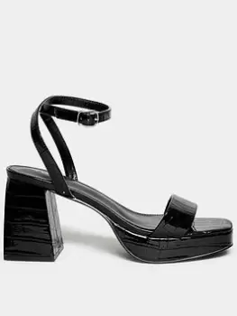 image of Long Tall Sally Platform Heel Croc - Black, Size 12, Women