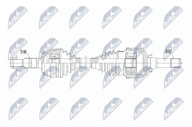 Image of NTY NPW-CH-167 Drive shaft Automatic Transmission, Rear Axle Right Drive Shaft (13)