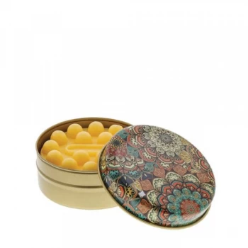Image of Cream, Teal and Burnt Orange Floral with Lemon Soap
