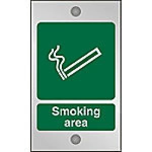 image of Mandatory Sign Smoking Area Acrylic 20 x 12 cm