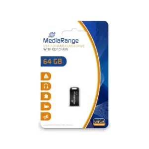 image of MediaRange MR923 USB flash drive 64GB USB Type-A 2.0 Black