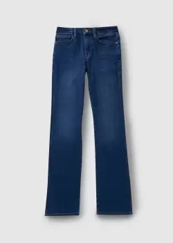 image of Frame Womens Le Mini Boot Jeans In Poe