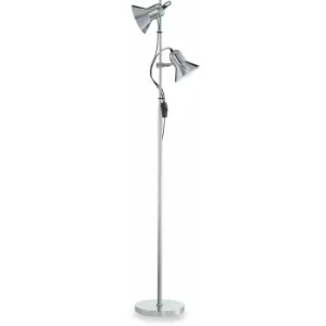 Image of POLLY chrome floor lamp 2 bulbs