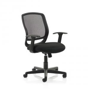 image of Trexus Mave Task Operator Chair With Arms Mesh Black Ref EX000193